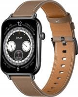 Smartwatch COLMI C28 Czarny + brązowy skórzany pasek
