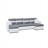 Narożnik Figo BIG rozkładany z funkcją spania Family Meble biało szary