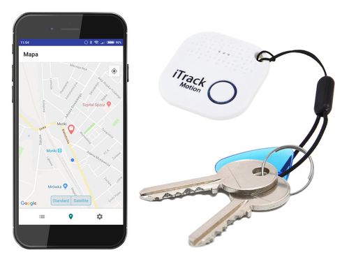 iTrack Motion lokalizator kluczy alarm ruchu Bluetooth GPS biały na Arena.pl