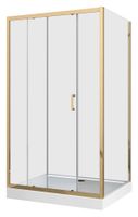 Szklana kabina prysznicowa prostokątna złota 120 x 80 185 cm 6mm