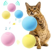 PIŁKA DLA KOTA INTERAKTYWNA KULA KOCIMIĘTKA DŹWIĘKI AUTOMATYCZNA ZABAWKA