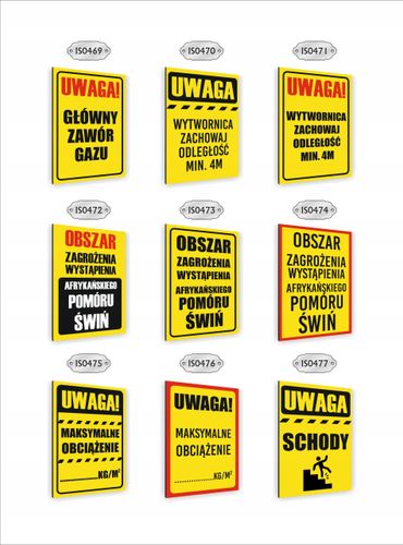 Tabliczka znak informacyjny dibond 20X15 UWAGA ŚRODKI OCHRONY ROŚLIN na Arena.pl