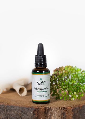 Ashwagandha Krople 10% Witanolidów Stres Spokój Pamięć Adaptogen Forte 30ml na Arena.pl