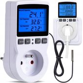TERMOSTAT ELEKTRONICZNY REGULATOR TEMPERATURY GNIAZDO SIECI 230V max. 3680W