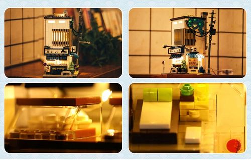 KLOCKI CADA JAPOŃSKI SKLEP Z BUŁKAMI BUN SHOP BUDYNEK ŚWIATŁO LED 1108 EL. na Arena.pl