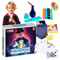 Mały MAGIK zestaw sztuczek MAGICZNYCH 12 rekwizytów dla DZIECI nauka iluzji