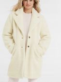 VILA KURTKA BIAŁY TEDDY COAT R42