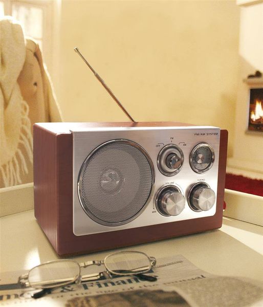 Radio AM/FM CLASSIC, brązowy, srebrny zdjęcie 3