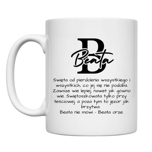 KUBEK Z IMIENIEM "BEATA" Wzór - Klasyczny 330 ml na Arena.pl