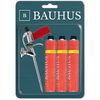 Pianka niskoprężna piana montażowa 3szt + pistolet do piany Zestaw