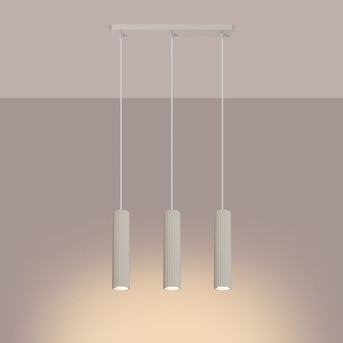 Lampa wisząca KARBON 3L beżowy na Arena.pl