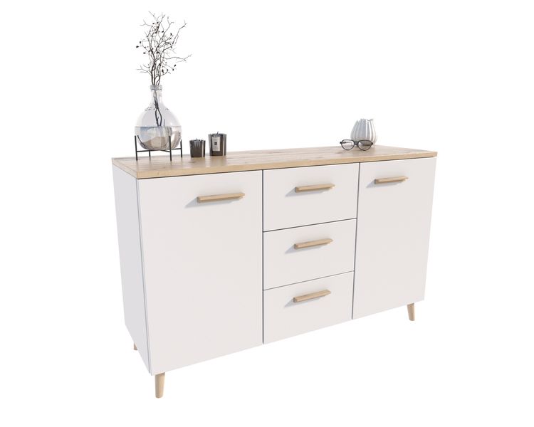 Komoda Malmo dąb artisan/biały zdjęcie 2