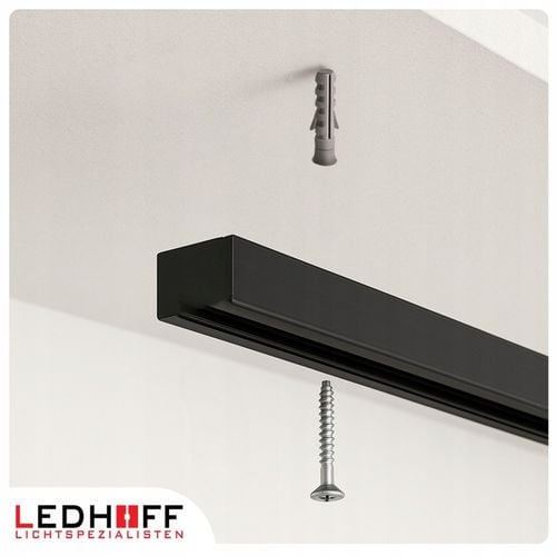 Oświetlenie szynowe Zestaw listwa 2m + 4x lampa GU10 CZARNY na Arena.pl