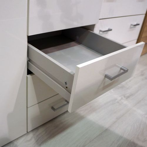 SPACE biała szafa 2+3 wysoki połysk na Arena.pl