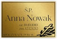 Tablica grawer nagrobna Tabliczka nagrobkowa 40x30 krzyż