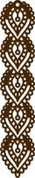 A8 Zawieszka dekor ozdoba ażurowa brązowa 18x90 cm