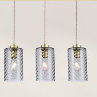 LAMPA wisząca SHEILA 5229 Rabalux szklana OPRAWA tuby ZWIS na listwie przydymiona złota