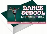 Wizytówki firmowe Foliowane 1000szt dużo wzorów DANCE SCHOOL