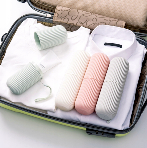 Etui pojemnik podróżny na szczoteczkę i pastę do zębów organizer różowy na Arena.pl