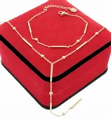 KOMPLET ZŁOTY PATYCZKI KRAWATKA STAL CHIRURGICZNA