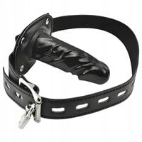 Knebel BDSM do Ust Dildo Penis na Kłódkę Sex Gadżet Erotyczny dla Par