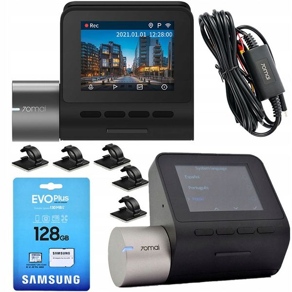 KAMERA samochodowa 70MAI wideorejestrator A500S PRO PLUS+ 128GB + ADAPTER zdjęcie 2