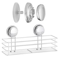 Koszyk łazienkowy na przyssawki półka chrom - Yoka