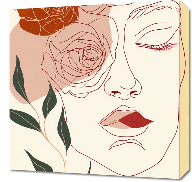 Obraz 50x50cm Beż i Twarz zdjęcie 1