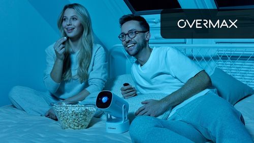 PROJEKTOR RZUTNIK ANDROID TV WIFI BEZPRZEWODOWY OBROTOWY LED PRZENOŚNY na Arena.pl