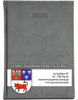 KALENDARZ A4 2026 DZIENNY terminarz z nadrukiem UV STAROSTWO POWIATOWE
