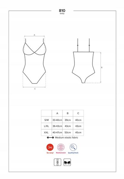 Obsessive body 810-TED czarny 2XL zdjęcie 11