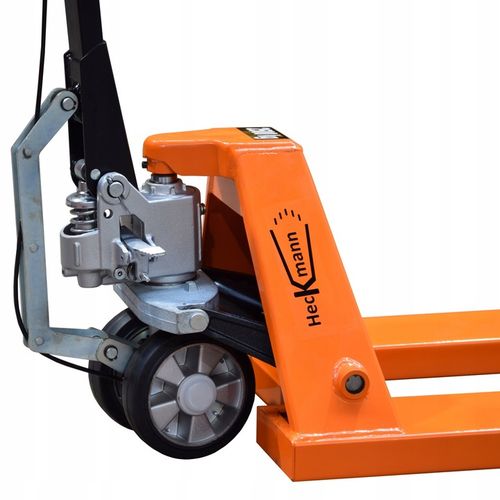 POLSKI PALECIAK ZE WSPOMAGANIEM I HAMULCEM 120x55cm 2.5t WÓZEK PALETOWY na Arena.pl