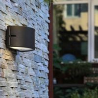 Ogrodowa LAMPA ścienna BONN 6330401118 Lutec elewacyjna OPRAWA outdoor półokrągła IP54 grafitowa