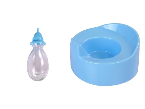 Lalka Piżama 30 cm Niebieska Butelka Nocnik Pije na Arena.pl