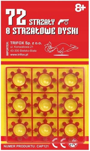 20x KAPISZONY HUKOWE SPŁONKA 8 STRZAŁÓW DO PISTOLETU 1440 STRZAŁY +DIABEŁKI na Arena.pl