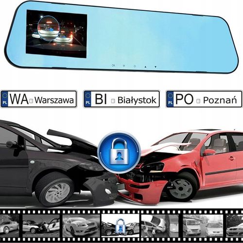 Rejestrator Kamera Zastępuje Lusterko LCD G-sensor na Arena.pl