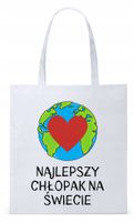 Dla Chłopaka Męża Prezent Torba Eco Biała Shopper Z Nadrukiem Ze Zdjęciem