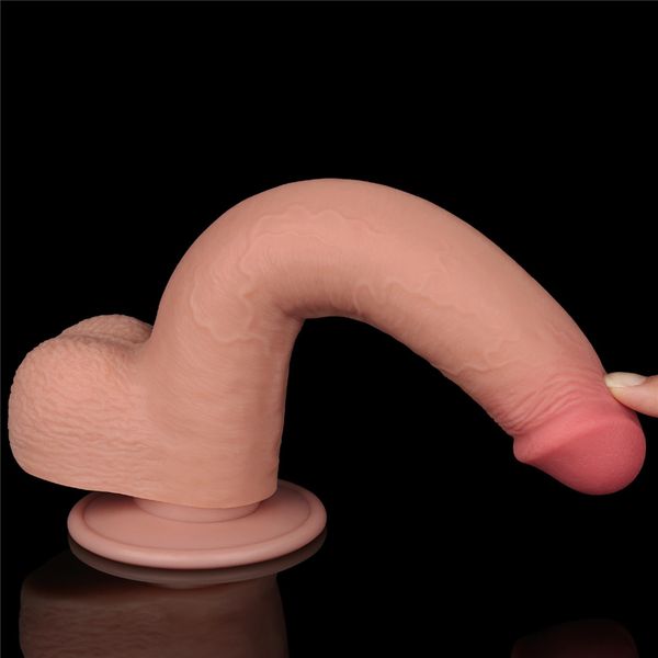 9'' Sliding Skin Dual Layer Dong Flesh zdjęcie 11