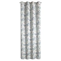Zasłona 140x250 EMERA naturalna niebieski elegancka styl eko przelotki