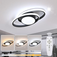 LAMPA SUFITOWA PLAFON LED WISZACA CZARNA NOWOCZESNA ŚCIEMNIALNA+PILOT 39W