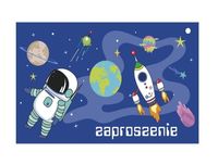 Zaproszenia urodzinowe Kosmos Kosmonauta, 10 szt.