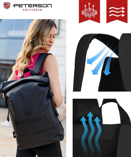 plecak miejski ptn berlin-9077 black zdjęcie 4