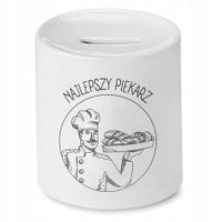 Skarbonka Dla Piekarza Najlepszy Piekarz Prezent Z Nadrukiem Ze Zdjęciem