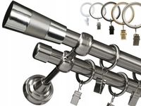 KARNISZ podwójny 19+19 / 200 cm LUXURY CICHE KÓŁKA wzory 6 KOLORÓW