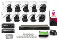 Zestaw do Monitoring domu 4MPX IP 10 kamer Zewnętrznych PoE Hikvision