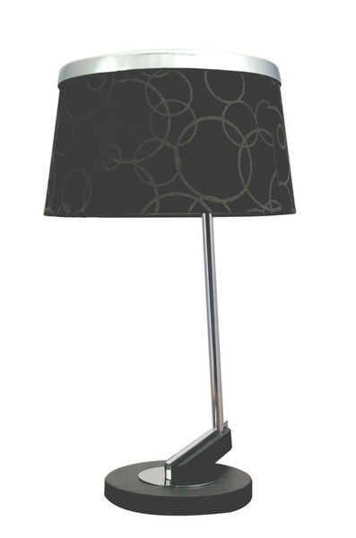 Impresja lampka 1*60W E27 czarna chrom zdjęcie 1