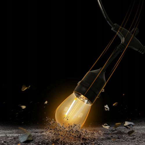 2X GIRLANDA ŚWIETLNA OGRODOWA LAMPKI 20X ŻARÓWKI 20m 20LED WODOODPORNA ŁĄCZ na Arena.pl