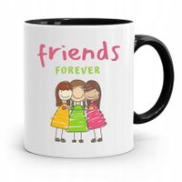 Kubek Czarny Dla Przyjaciela Friends Forever Z Nadrukiem Ze Zdjęciem