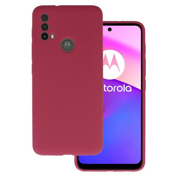 Silicone Lite Case do Motorola Moto E40/E30 bordowy zdjęcie 1