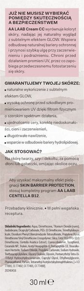 AA LAAB 100% Centella B12 Krem CC korygujący SPF50 nr 02 Medium zdjęcie 6